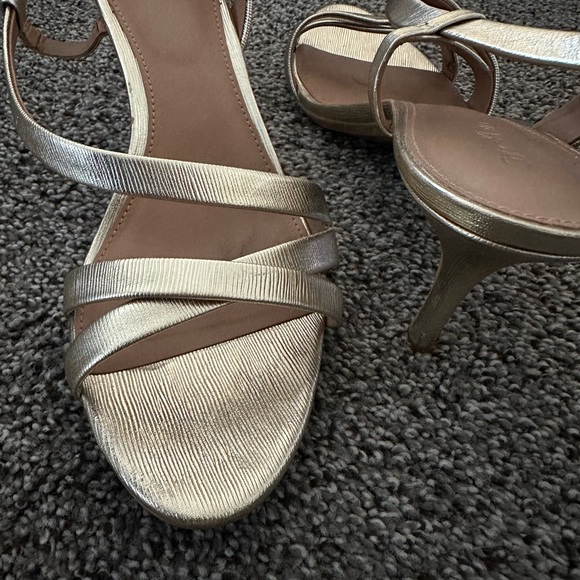 Calvin Klein Gold Strappy Heels - Picture 5 of 6